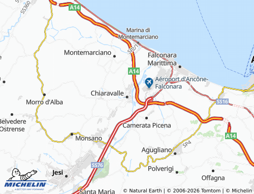 Mappa MICHELIN Chiaravalle - ViaMichelin