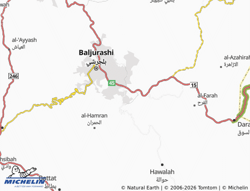 MICHELIN-Landkarte al-'Abna' - ViaMichelin