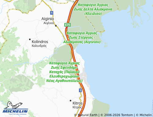 MICHELIN Methoni map - ViaMichelin