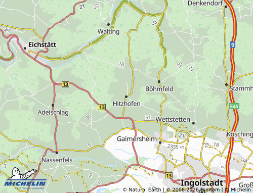 MICHELIN Hitzhofen map - ViaMichelin