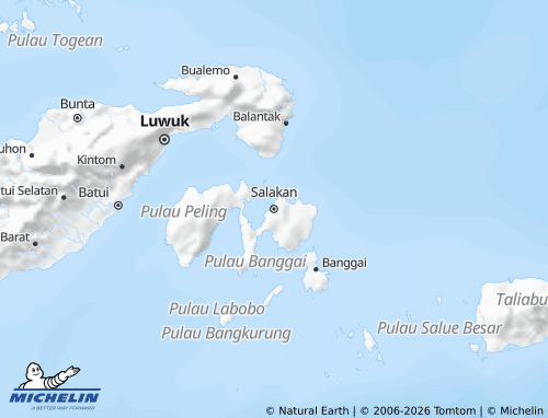 MICHELIN Banggai Kepulauan map - ViaMichelin