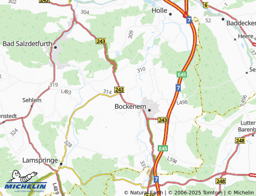 MICHELIN Bönnien map - ViaMichelin