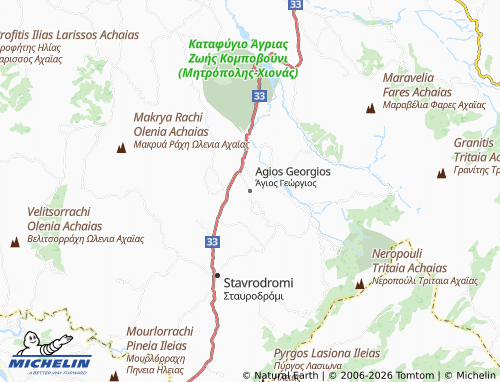 MICHELIN Agios Georgios map - ViaMichelin