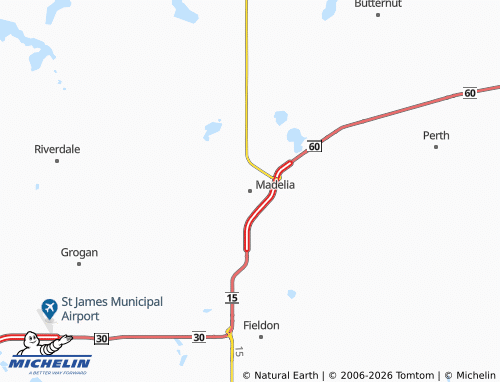 Mappa MICHELIN Madelia - ViaMichelin