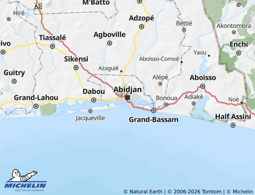 Mapa MICHELIN Abidjan - ViaMichelin