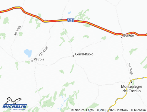 MICHELIN Corral-Rubio map - ViaMichelin