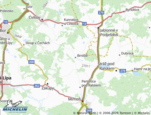Mappa MICHELIN Brniště - ViaMichelin