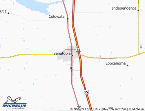 Mapa MICHELIN Senatobia - ViaMichelin