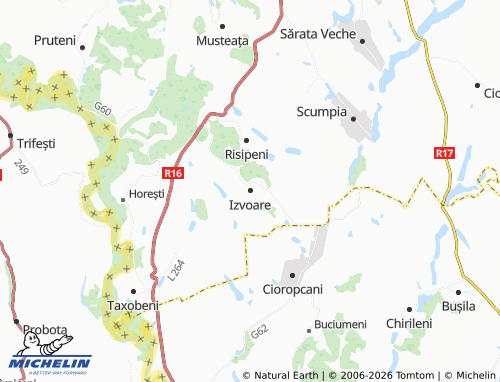 Mapa MICHELIN Izvoare - ViaMichelin