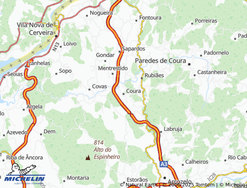 MICHELIN-Landkarte Coura - ViaMichelin