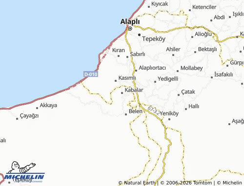 MICHELIN Kabalar map - ViaMichelin
