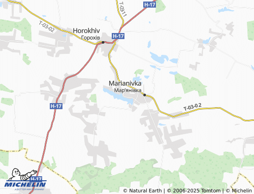 MICHELIN-Landkarte Tsehiv - ViaMichelin