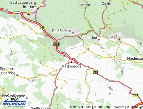 MICHELIN Tettenborn map - ViaMichelin