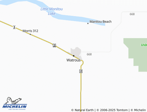 MICHELIN Watrous map - ViaMichelin