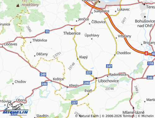 Mapa MICHELIN Klapý - ViaMichelin
