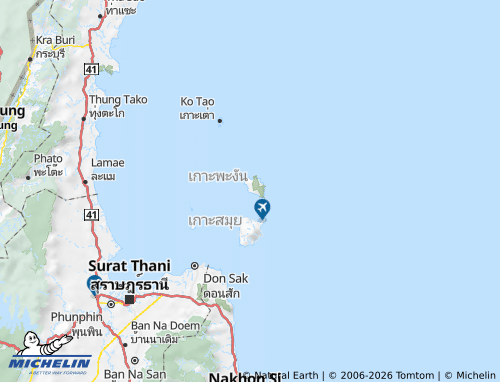 Mapa MICHELIN Amphoe Ko Pha-ngan - ViaMichelin