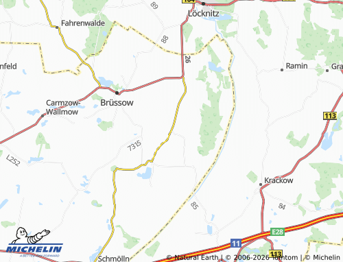 MICHELIN Woddow map - ViaMichelin