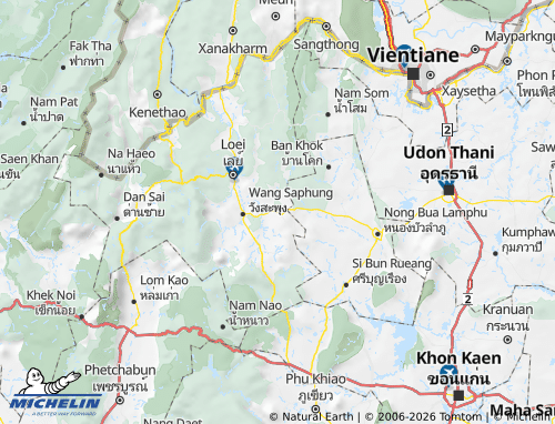 Mapa MICHELIN Amphoe Erawan - ViaMichelin