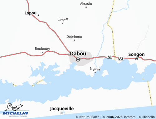 Mappa MICHELIN Dabou - ViaMichelin