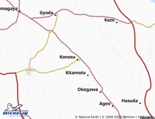 Mappa MICHELIN Konosu - ViaMichelin