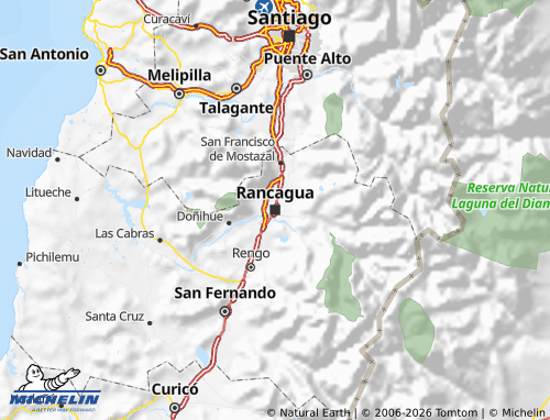Mappa MICHELIN Libertador General Bernardo O'Higgins - ViaMichelin