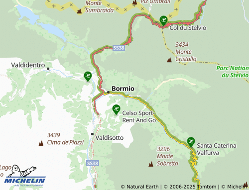MICHELIN Uzza map - ViaMichelin