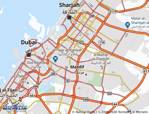 MICHELIN Al Qusais Third map - ViaMichelin