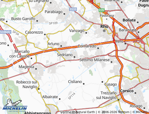 MICHELIN Sedriano map - ViaMichelin