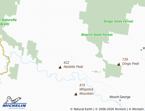 Mapa MICHELIN Caffreys Flat - ViaMichelin