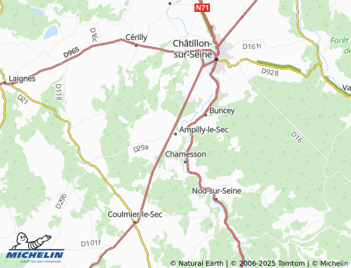 Kaart MICHELIN Ampilly-le-Sec - ViaMichelin