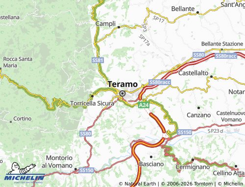 Mapa MICHELIN Téramo - ViaMichelin