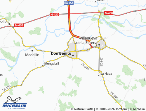 Kaart MICHELIN Don Benito - ViaMichelin