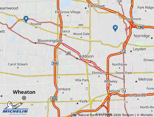 Mapa MICHELIN Addison - ViaMichelin