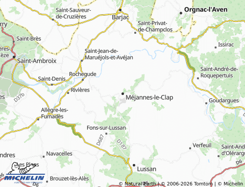 Mappa MICHELIN Méjannes-le-Clap - ViaMichelin