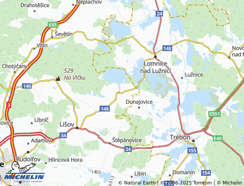 MICHELIN Horní Slověnice map - ViaMichelin