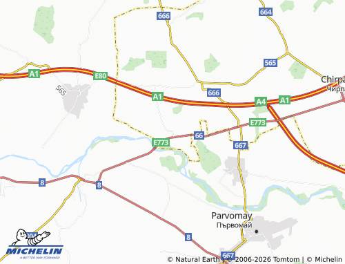 MICHELIN Mirovo map - ViaMichelin