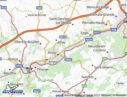 MICHELIN Flône map - ViaMichelin