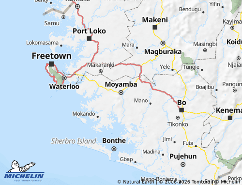 Mappa MICHELIN Moyamba - ViaMichelin