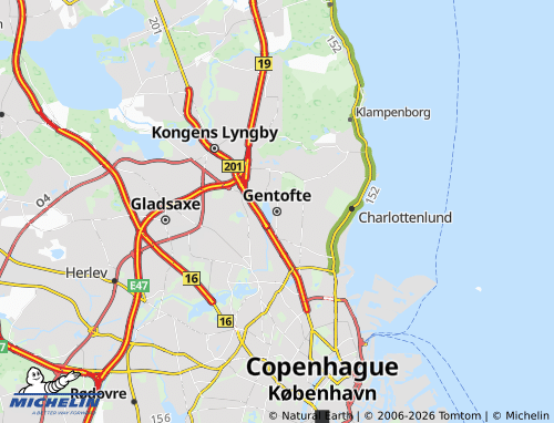 MICHELIN-Landkarte Gentofte - ViaMichelin