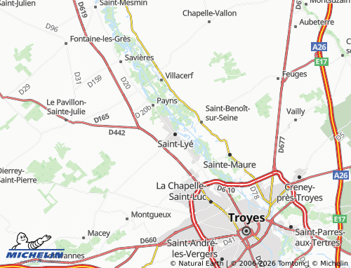 Mappa MICHELIN Saint-Lyé - ViaMichelin