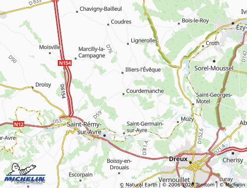 Mapa MICHELIN Courdemanche - ViaMichelin