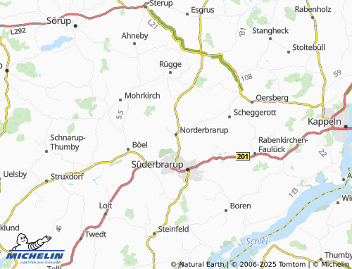 Carte MICHELIN Norderbrarup - ViaMichelin