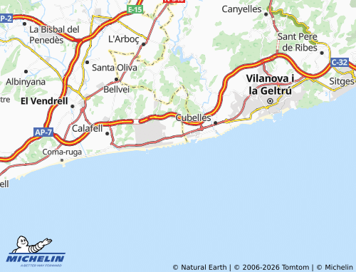 Carte MICHELIN Cunit - ViaMichelin
