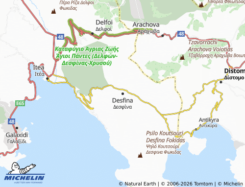 Mapa MICHELIN Desfina - ViaMichelin