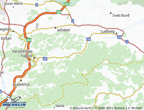 MICHELIN Leskovec Toplički map - ViaMichelin