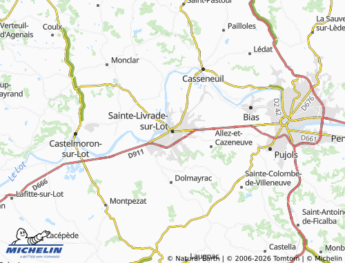 Carte MICHELIN Sainte-Livrade-sur-Lot - ViaMichelin