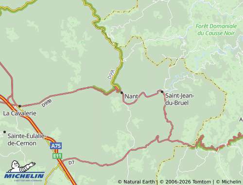 Mappa MICHELIN Nant - ViaMichelin