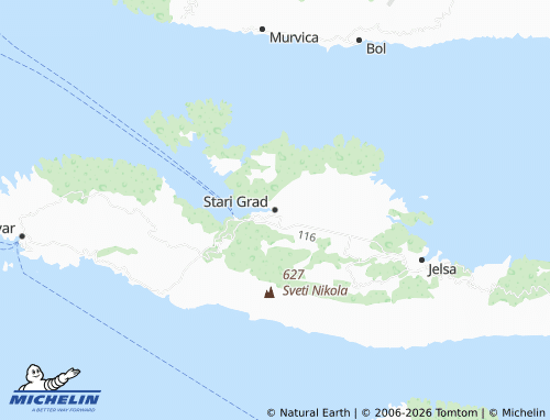Mapa MICHELIN Stari Grad - ViaMichelin