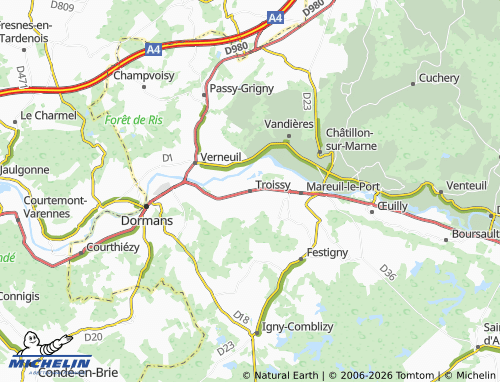 Mapa MICHELIN Troissy - ViaMichelin