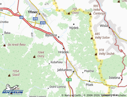 Mappa MICHELIN Hrádek - ViaMichelin